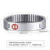Wholesale Stainless Steel Elastic Medical Logo Geometric Bracelet