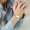 Wholesale Stainless Steel Elastic Medical Logo Geometric Bracelet