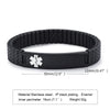 Wholesale Stainless Steel Elastic Medical Logo Geometric Bracelet