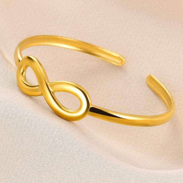 Wholesale Stainless Steel Electroplated Adjustable Open Bracelet For Women Exaggerated Highend And Personality Style