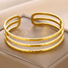 Wholesale Stainless Steel Electroplated Adjustable Open Bracelet For Women Exaggerated Highend And Personality Style