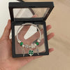 Wholesale Stainless Steel Electroplated Angel Wings Fourleaf Clover Pendant Beaded Bracelet With High Sense Design
