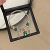 Wholesale Stainless Steel Electroplated Angel Wings Fourleaf Clover Pendant Beaded Bracelet With High Sense Design