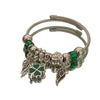 Wholesale Stainless Steel Electroplated Angel Wings Fourleaf Clover Pendant Beaded Bracelet With High Sense Design