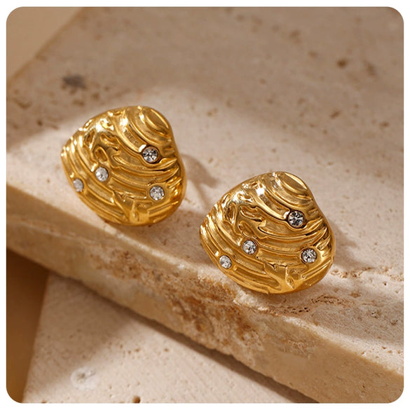 Wholesale Stainless Steel Electroplated Animal And Zodiac Pattern Earrings For Women