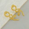 Wholesale Stainless Steel Electroplated Animal Snake Light Luxury Women's Earrings