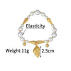 Wholesale Stainless Steel Electroplated Animal Zodiac Pearl Women's Bracelet Jewelry