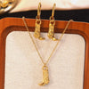 Wholesale Stainless Steel Electroplated Boots Pattern Jewelry Set For Western Cowboy And Women