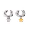 Wholesale Stainless Steel Electroplated Bow And Fivepointed Star Ear Clip Earrings Jewelry Sweet Cool Style