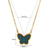 Wholesale Stainless Steel Electroplated Butterfly Pendant Necklace Unisex Simple Accessory