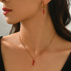 Wholesale Stainless Steel Electroplated Chili Pepper Jewelry Set For Women