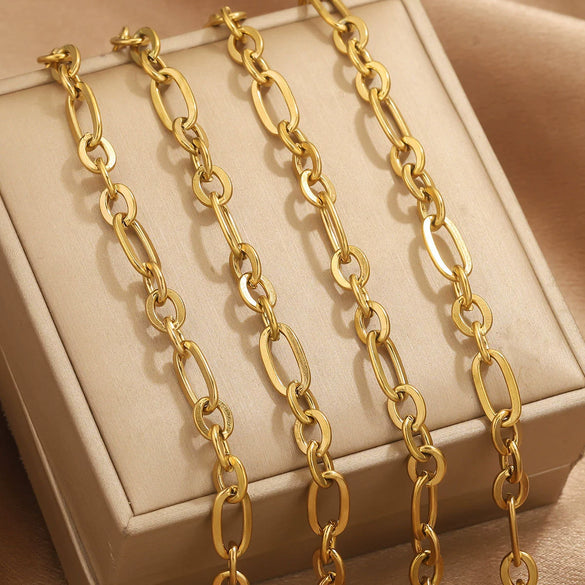 Wholesale Stainless Steel Electroplated Cross Chain Handmade Jewelry Bracelet Necklace