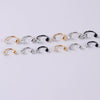 Wholesale Stainless Steel Electroplated Cshaped Zircon Earrings