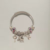 Wholesale Stainless Steel Electroplated Elephant Pendant Panstyle Beaded Bracelet