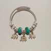 Wholesale Stainless Steel Electroplated Elephant Pendant Panstyle Beaded Bracelet