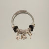Wholesale Stainless Steel Electroplated Elephant Pendant Panstyle Beaded Bracelet