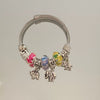 Wholesale Stainless Steel Electroplated Elephant Pendant Panstyle Beaded Bracelet