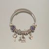 Wholesale Stainless Steel Electroplated Elephant Pendant Panstyle Beaded Bracelet