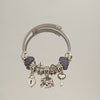 Wholesale Stainless Steel Electroplated Elephant Pendant Panstyle Beaded Bracelet