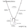 Wholesale Stainless Steel Electroplated Ferris Wheel Ushaped Bead Zircon Women's Necklace And Earrings Set