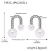 Wholesale Stainless Steel Electroplated Ferris Wheel Ushaped Bead Zircon Women's Necklace And Earrings Set