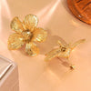 Wholesale Stainless Steel Electroplated Flower Earrings For Women
