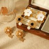 Wholesale Stainless Steel Electroplated Flower Earrings For Women