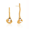 Wholesale Stainless Steel Electroplated Flower Earrings For Women