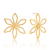 Wholesale Stainless Steel Electroplated Flower Earrings For Women