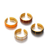 Wholesale Stainless Steel Electroplated Flower Pattern Ring For Women