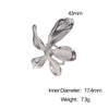 Wholesale Stainless Steel Electroplated Flowershaped Open Ring Hand Jewelry For Women