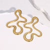 Wholesale Stainless Steel Electroplated Geometric Asymmetrical Earrings For Women