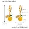 Wholesale Stainless Steel Electroplated Geometric Ferris Wheel Lemon Pendant Earrings For Women