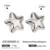 Wholesale Stainless Steel Electroplated Geometric Fivepointed Star Earrings Jewelry For Women