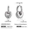 Wholesale Stainless Steel Electroplated Geometric Heartshaped Earrings For Women