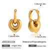 Wholesale Stainless Steel Electroplated Geometric Heartshaped Earrings For Women