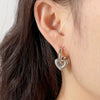 Wholesale Stainless Steel Electroplated Geometric Heartshaped Earrings For Women