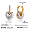 Wholesale Stainless Steel Electroplated Geometric Heartshaped Earrings For Women