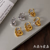 Wholesale Stainless Steel Electroplated Geometric Heartshaped Earrings For Women