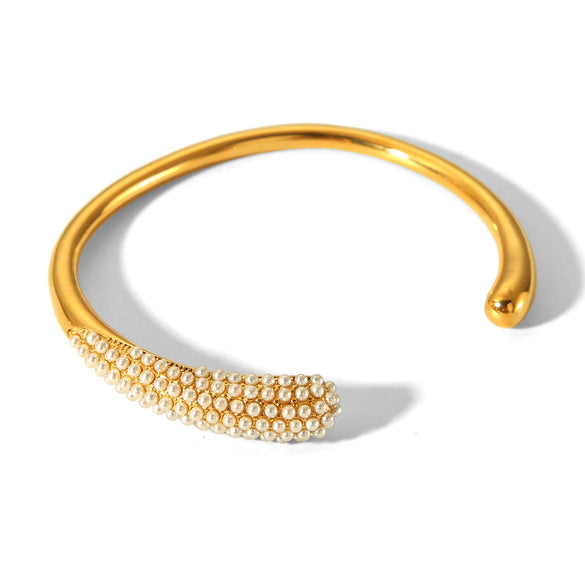 Wholesale Stainless Steel Electroplated Geometric Heartshaped Zircon Bracelet And Ring Jewelry