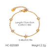 Wholesale Stainless Steel Electroplated Geometric Heartshaped Zircon Bracelet And Ring Jewelry