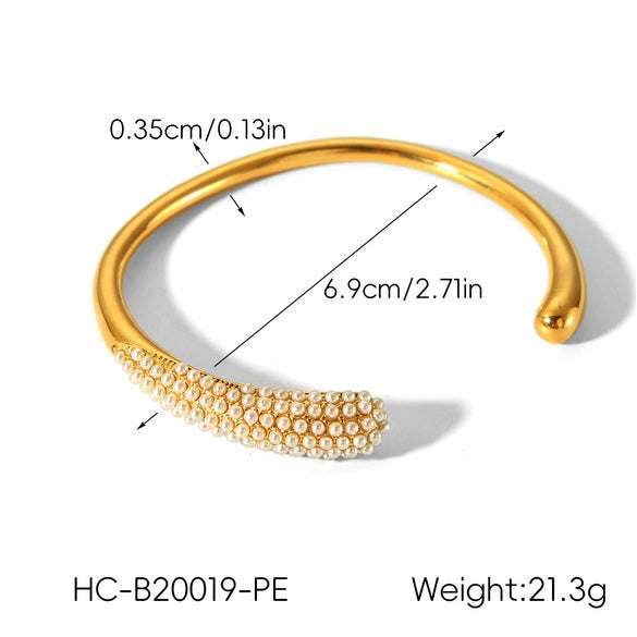 Wholesale Stainless Steel Electroplated Geometric Heartshaped Zircon Bracelet And Ring Jewelry