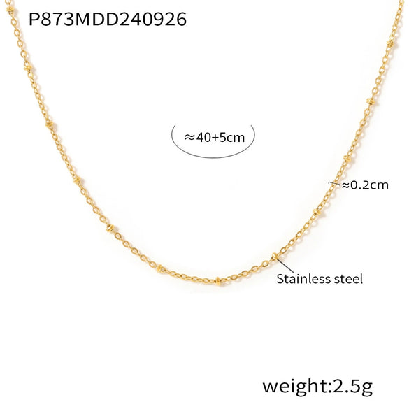 Wholesale 316L Stainless Steel Electroplated Geometric Hollow Love Stacked Collarbone Chain Light Luxury Necklace For Women