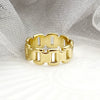 Wholesale Stainless Steel Electroplated Geometric Hollow Simple Design Unisex Ring