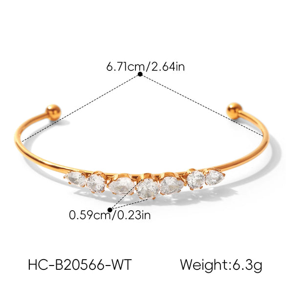 Wholesale Stainless Steel Electroplated Geometric Ins Style Bracelet Jewelry Accessories