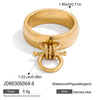 Wholesale Stainless Steel Electroplated Geometric Ins Style Unisex Ring For Women