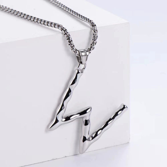 Wholesale Stainless Steel Electroplated Geometric Light Luxury Crown And English Letters Clavicle Necklace