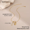 Wholesale Stainless Steel Electroplated Geometric Love Lock Key Necklace For Women