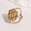 Wholesale Stainless Steel Electroplated Geometric Open Ring Hand Jewelry For Women