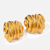 Wholesale Stainless Steel Electroplated Geometric Retro Women's Earrings